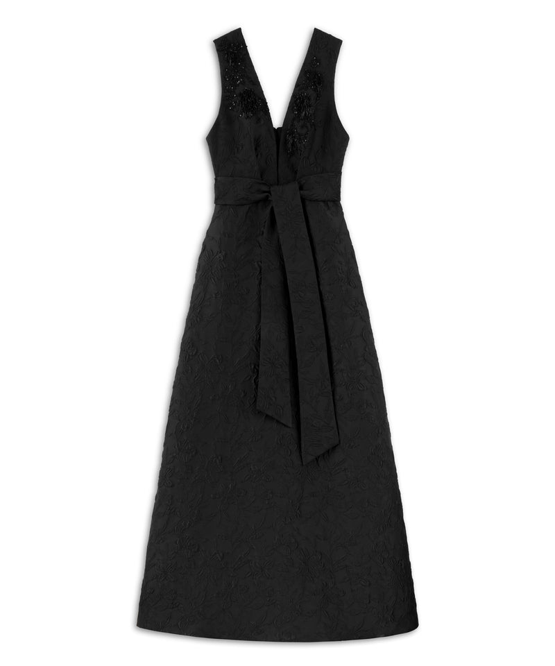 Machka Jacquard Maxi Dress Black