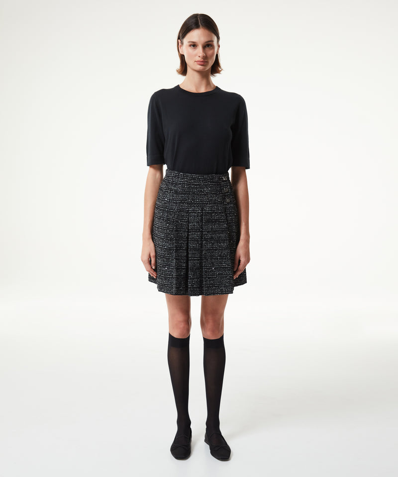 Machka Tweed Miniskirt Black