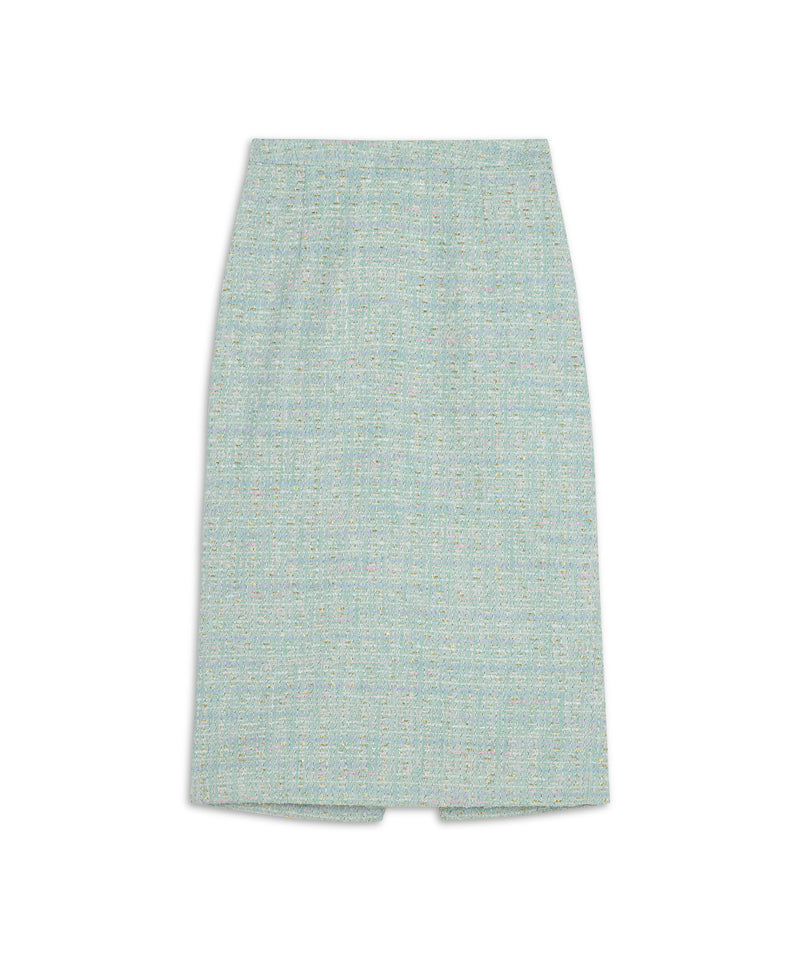 Machka Tweed Pencil Skirt Nile