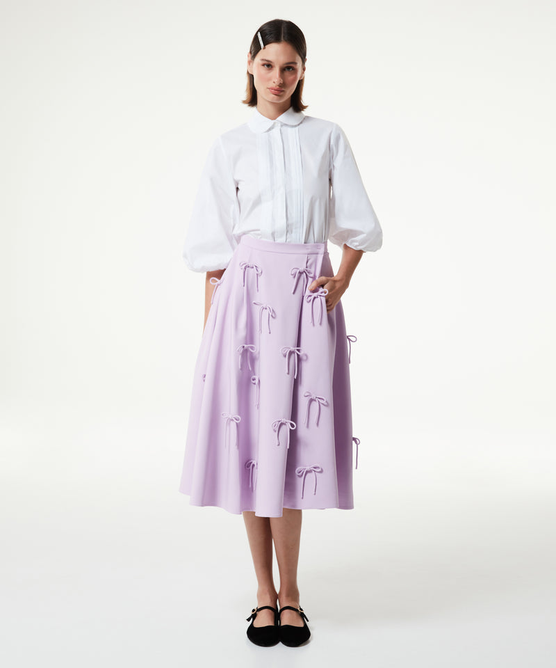 Machka Bow Midi Skirt Lilac