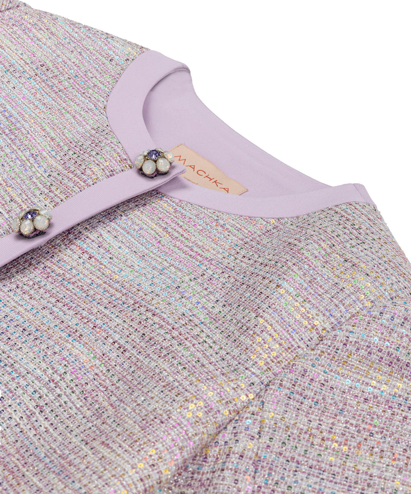 Machka Sequin Embroidered Jacket Lilac