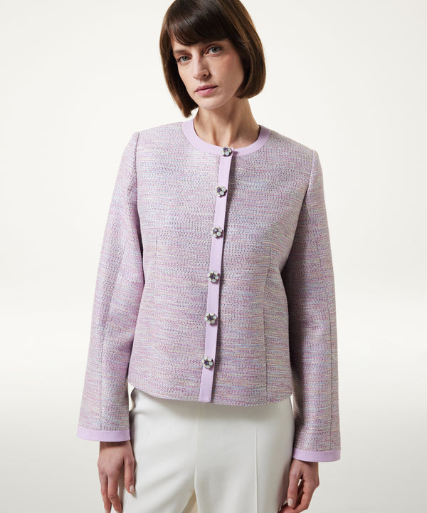 Machka Sequin Embroidered Jacket Lilac