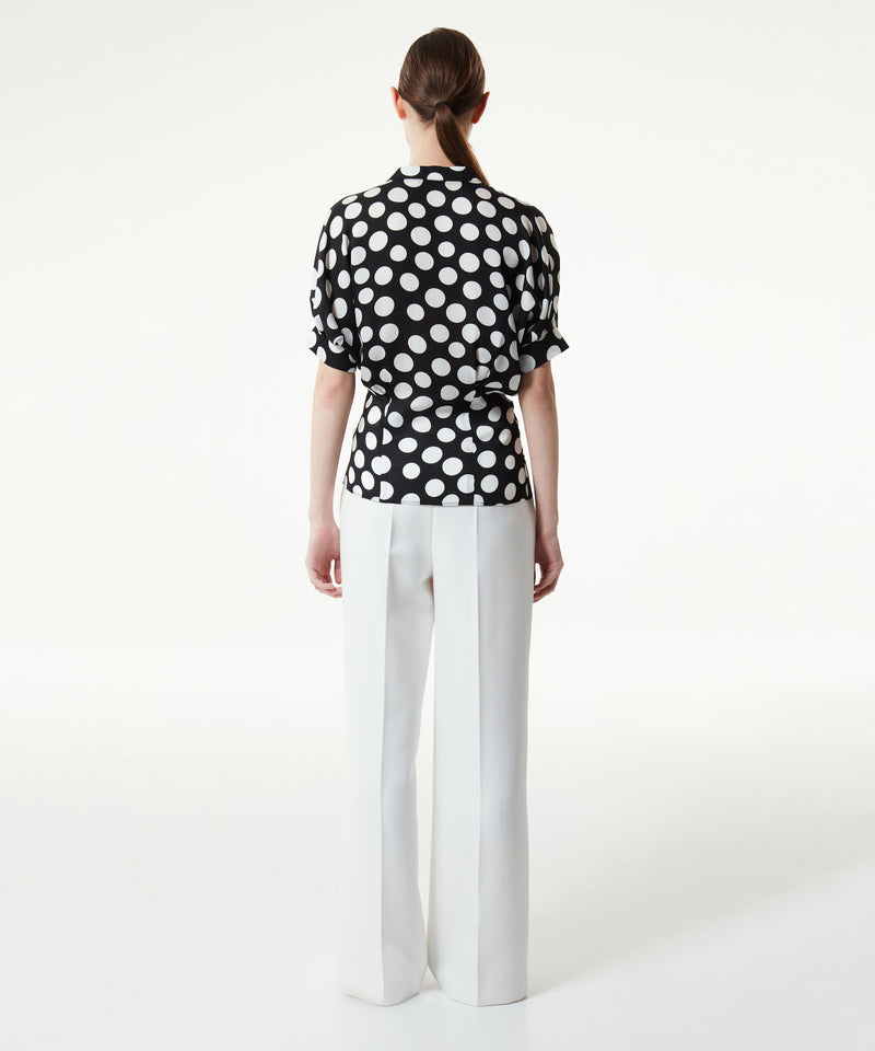 Machka Polka Dot Pattern Blouse Black