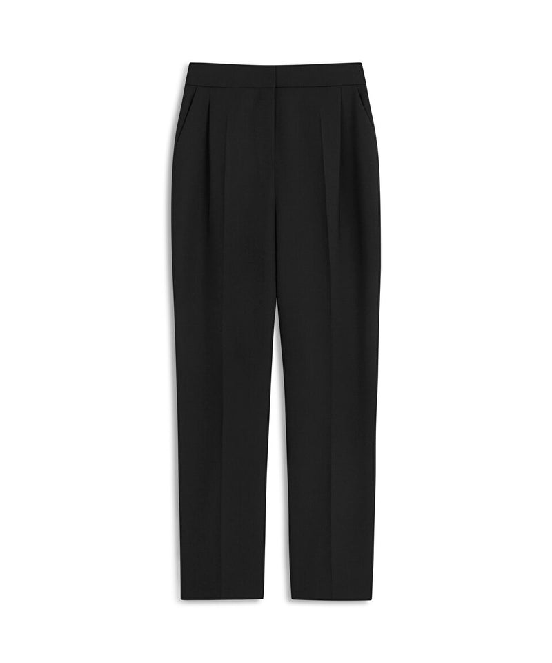 Machka Wool Blend Darted Trousers Black