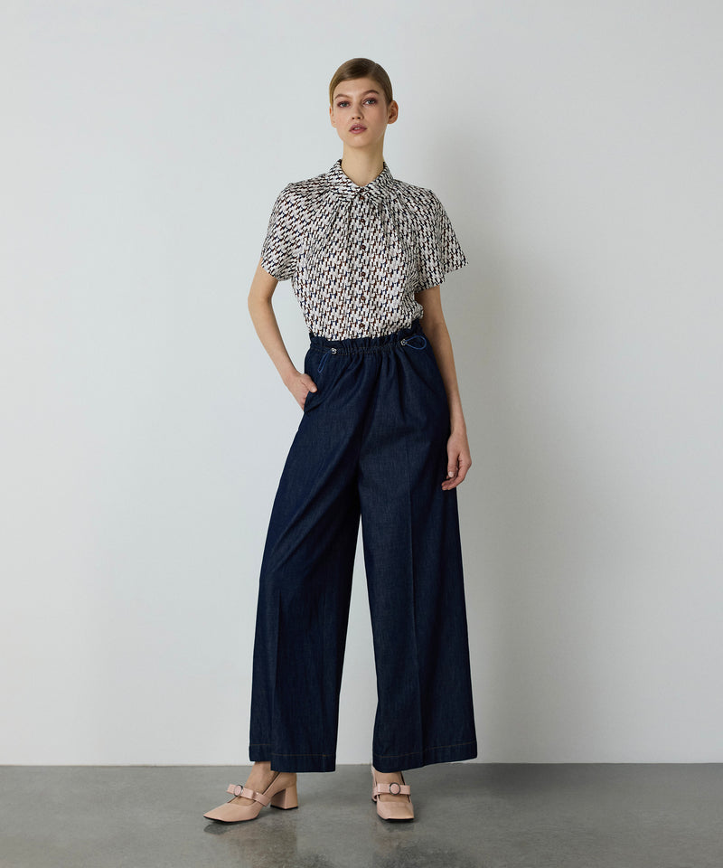 Machka Wide Cut Trousers Indigo