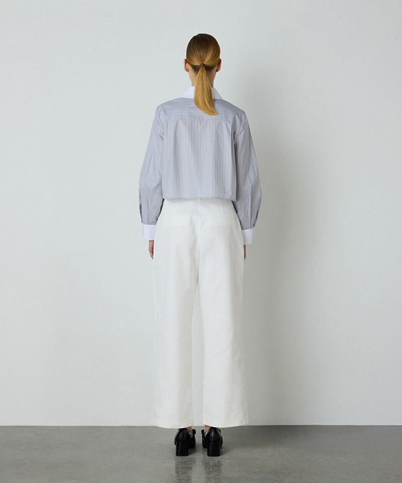 Machka Darted Straight Fit Trousers White