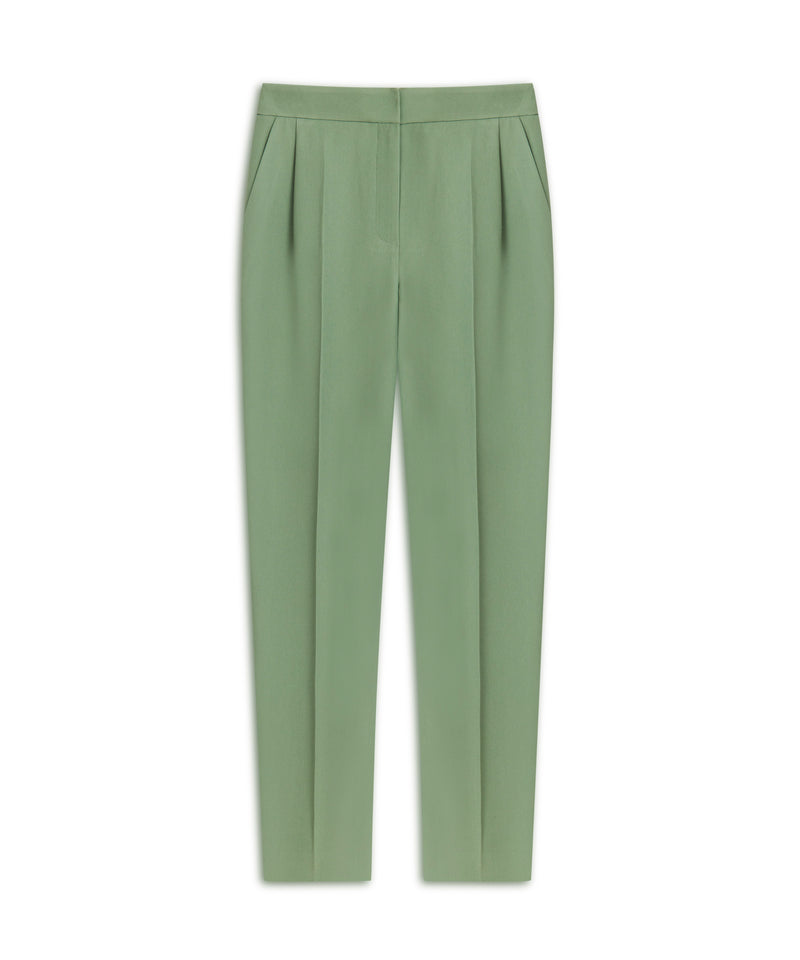 Machka Darted Crepe Trousers Green