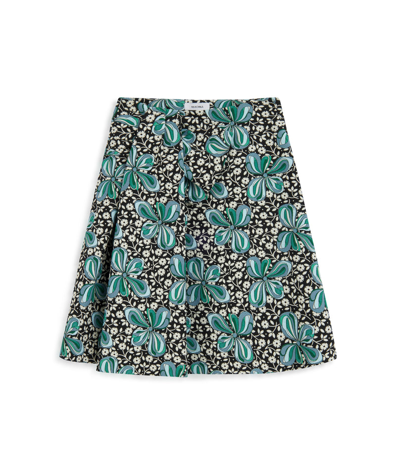 Machka Jacquard Bell Skirt Green