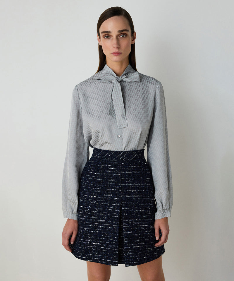 Machka Tweed Skirt Indigo