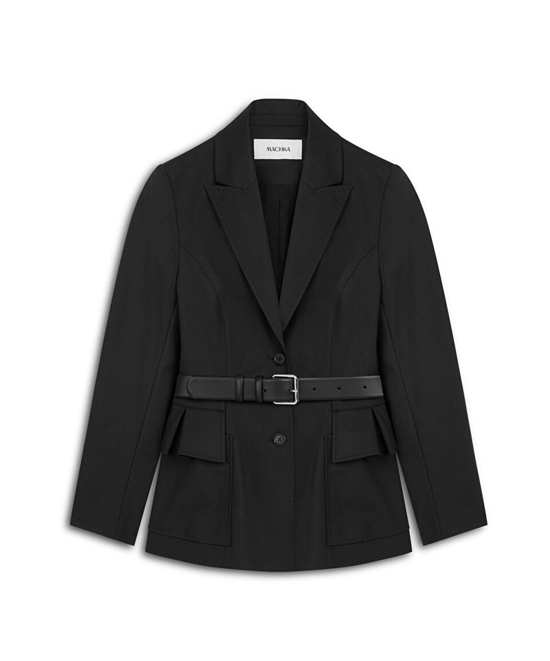 Machka Belted Blazer Black