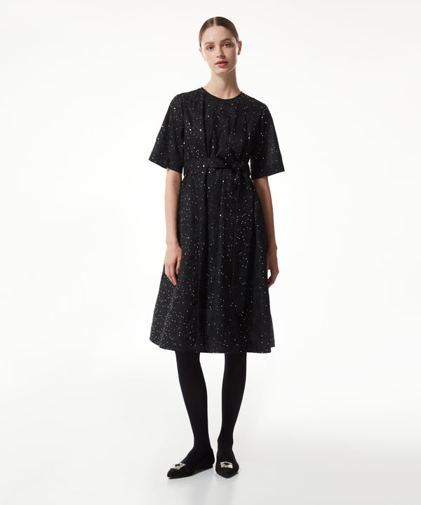 Machka Sequin-Embellished Midi Dress Black