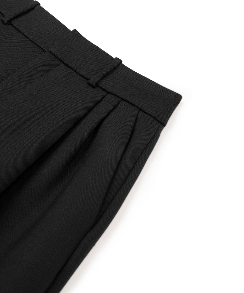 Machka Wool Blend Wide Cut Trousers Black