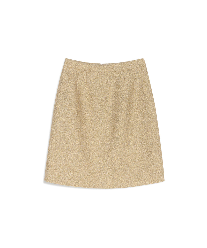 Machka Silvery Textured Mini Skirt Gold