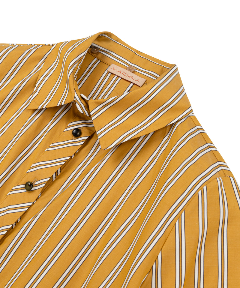 Machka Striped Relaxed Fit Shirt Cinnamon