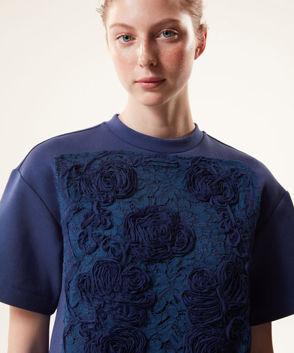 Machka Embroidered T-Shirt Navy Blue
