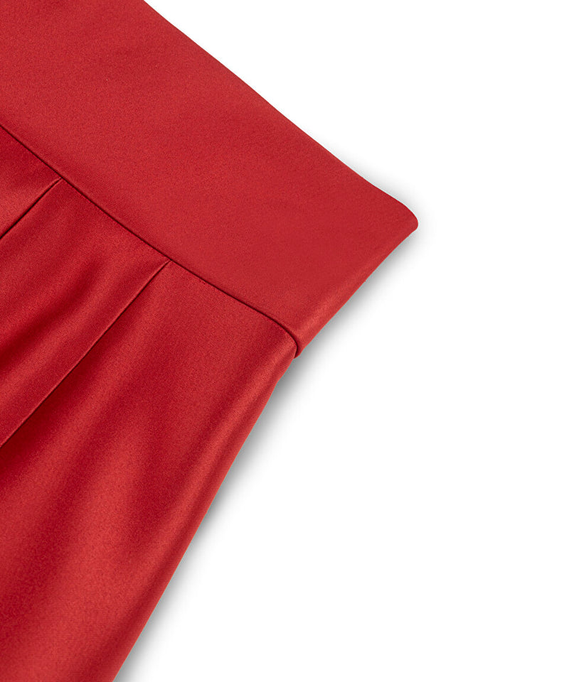 Machka Satin Duchess Skirt Red