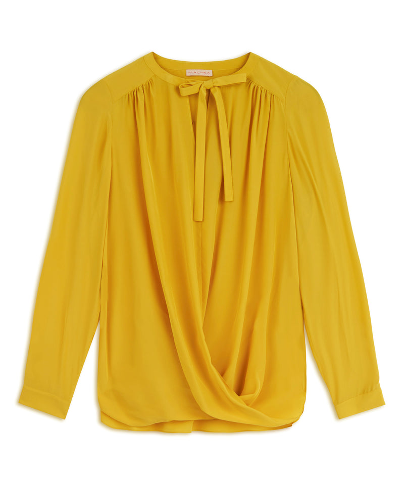 Machka Neck Tie Blouse
 Yellow