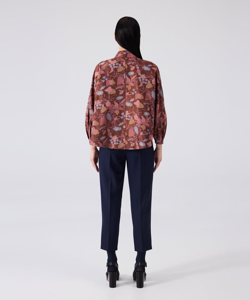 Machka Floral Jacquard Coat Brick