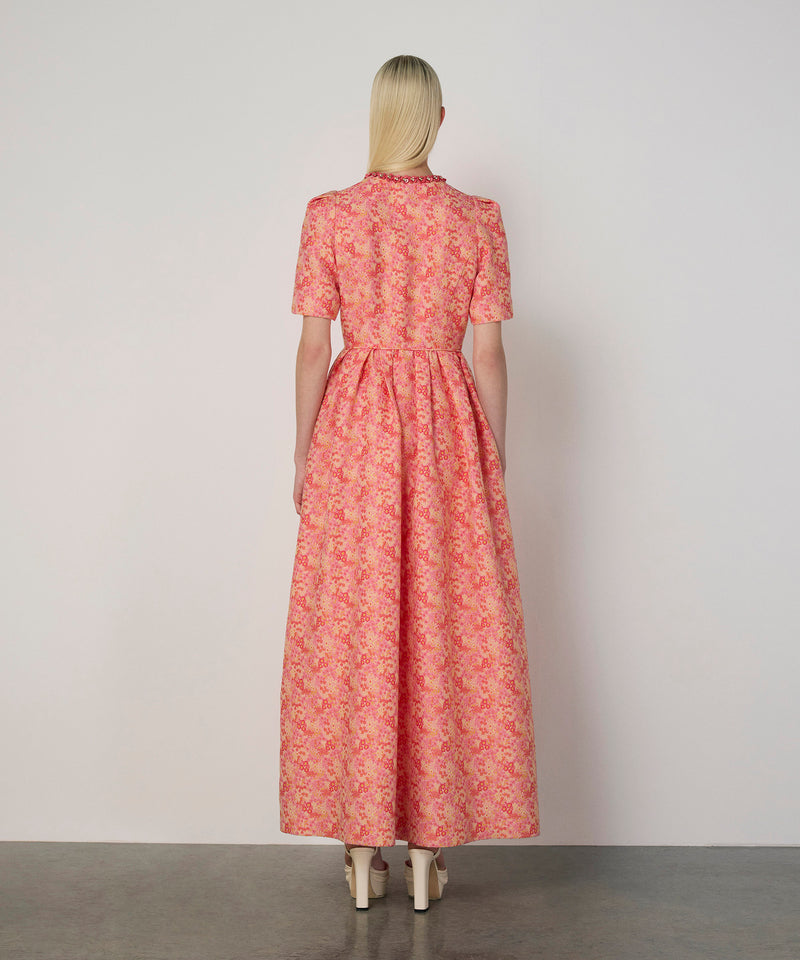 Machka Floral Jacquard Dress Pink