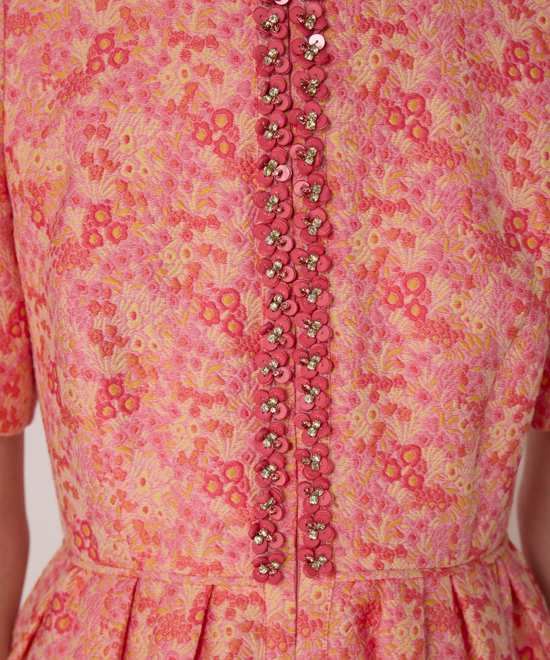 Machka Floral Jacquard Dress Pink