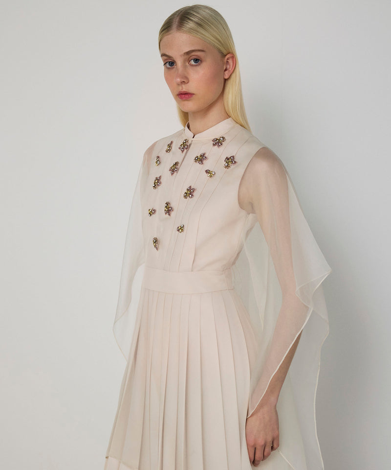 Machka Strass-Embellished Layered Dress Off White