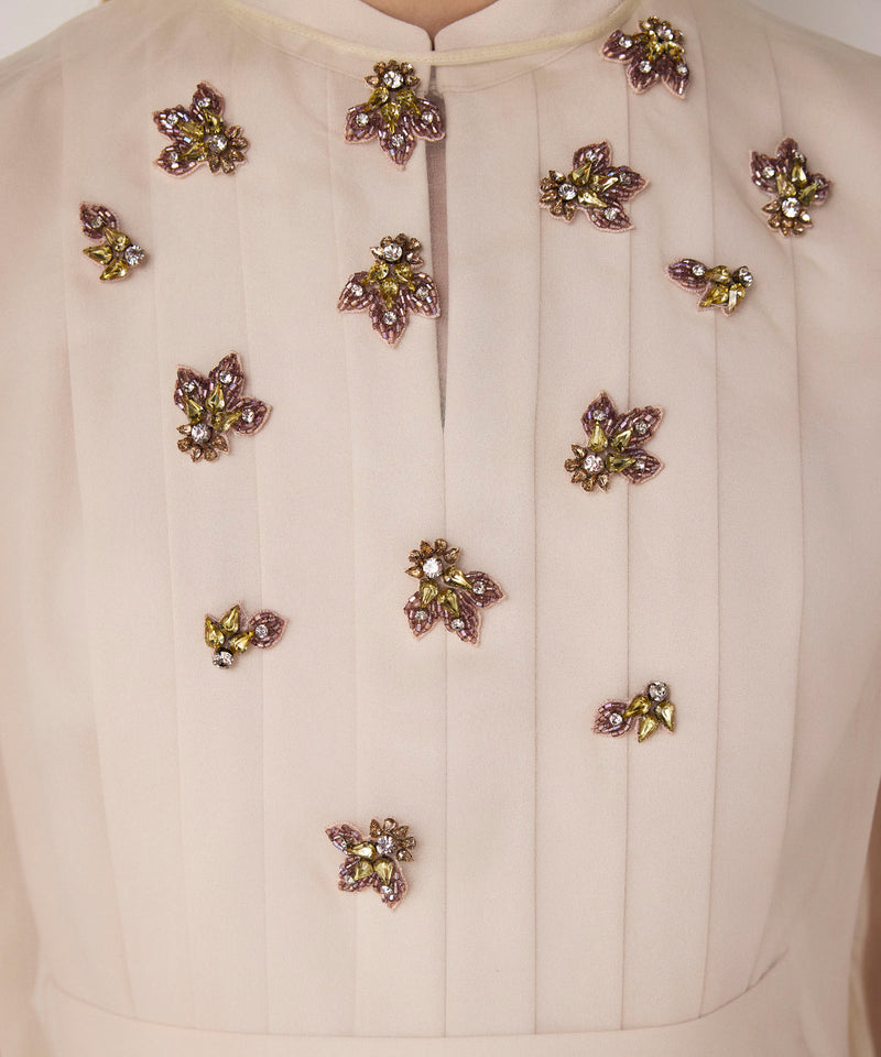 Machka Strass-Embellished Layered Dress Off White