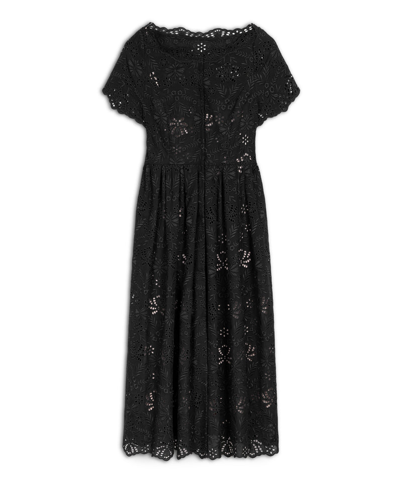 Machka Eyelet Shirt Dress Black