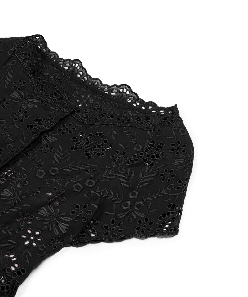 Machka Eyelet Shirt Dress Black