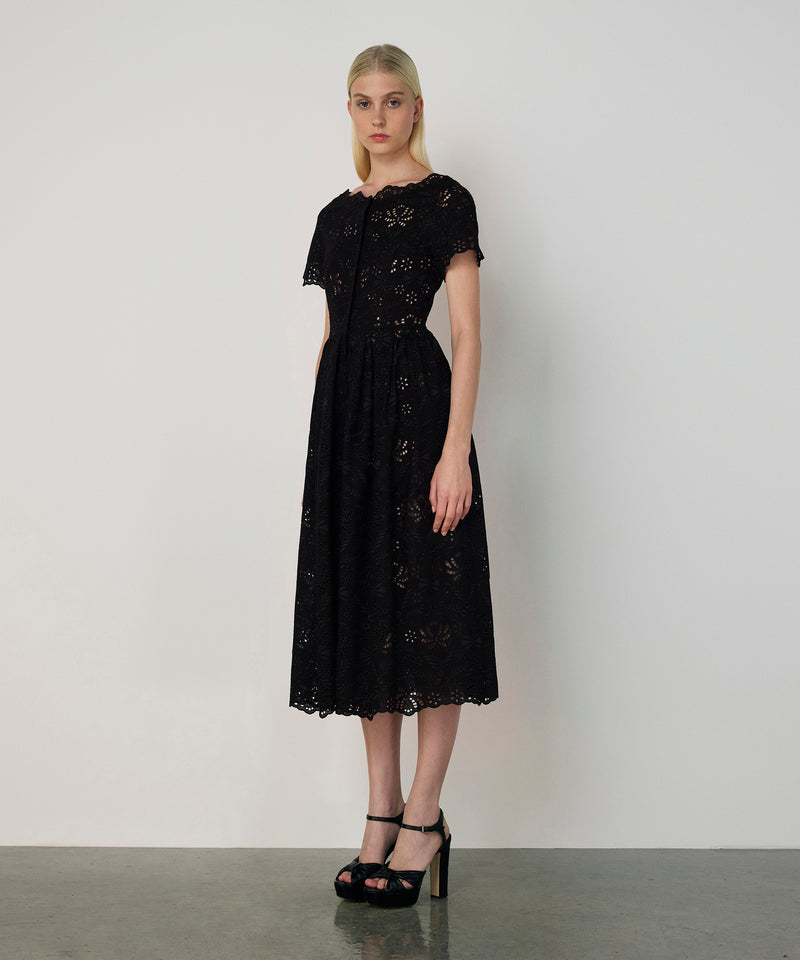 Machka Eyelet Shirt Dress Black