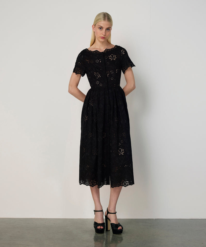 Machka Eyelet Shirt Dress Black