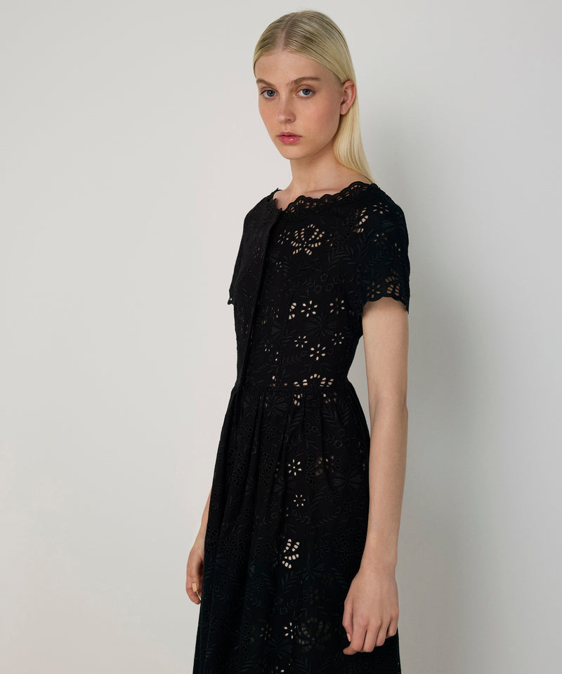 Machka Eyelet Shirt Dress Black