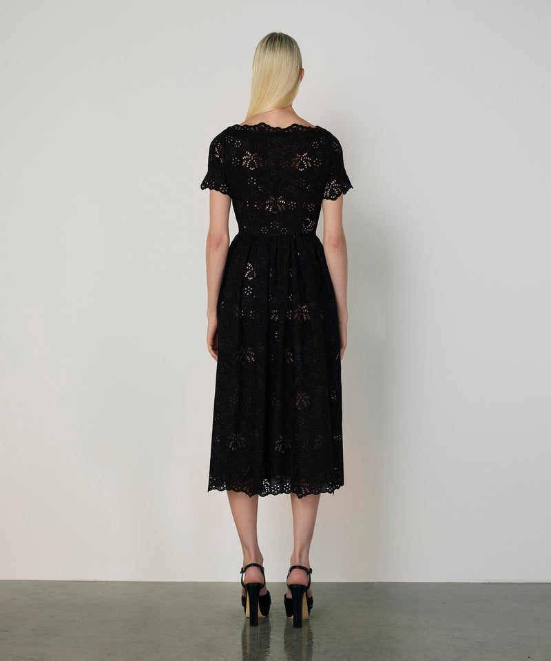 Machka Eyelet Shirt Dress Black