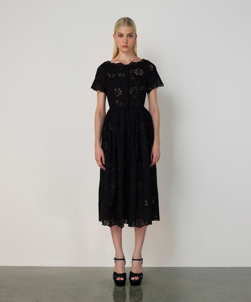 Machka Eyelet Shirt Dress Black