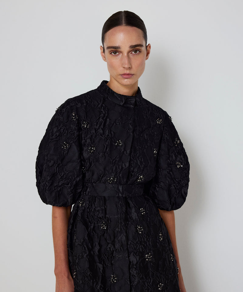 Machka Embellished And Jacquard Dress Black