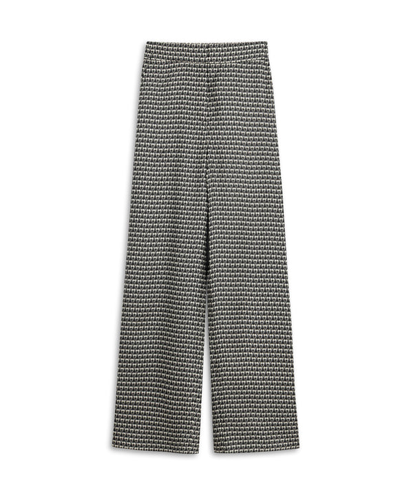 Machka Geometric Pattern Trousers Black