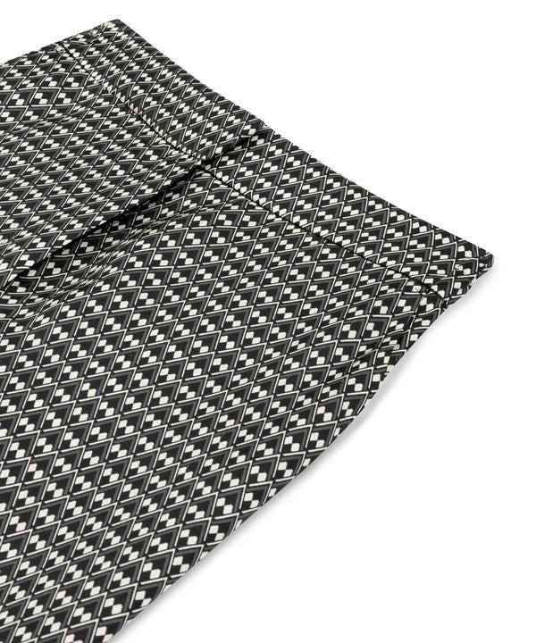 Machka Geometric Pattern Trousers Black