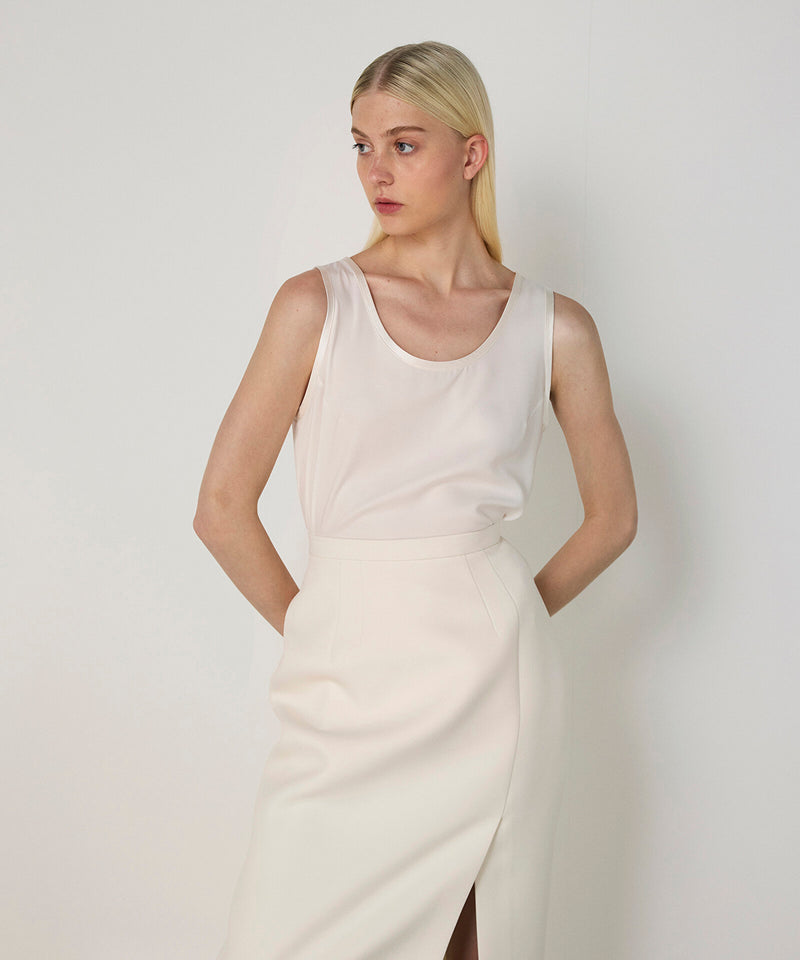 Machka Crepe Skirt Ecru