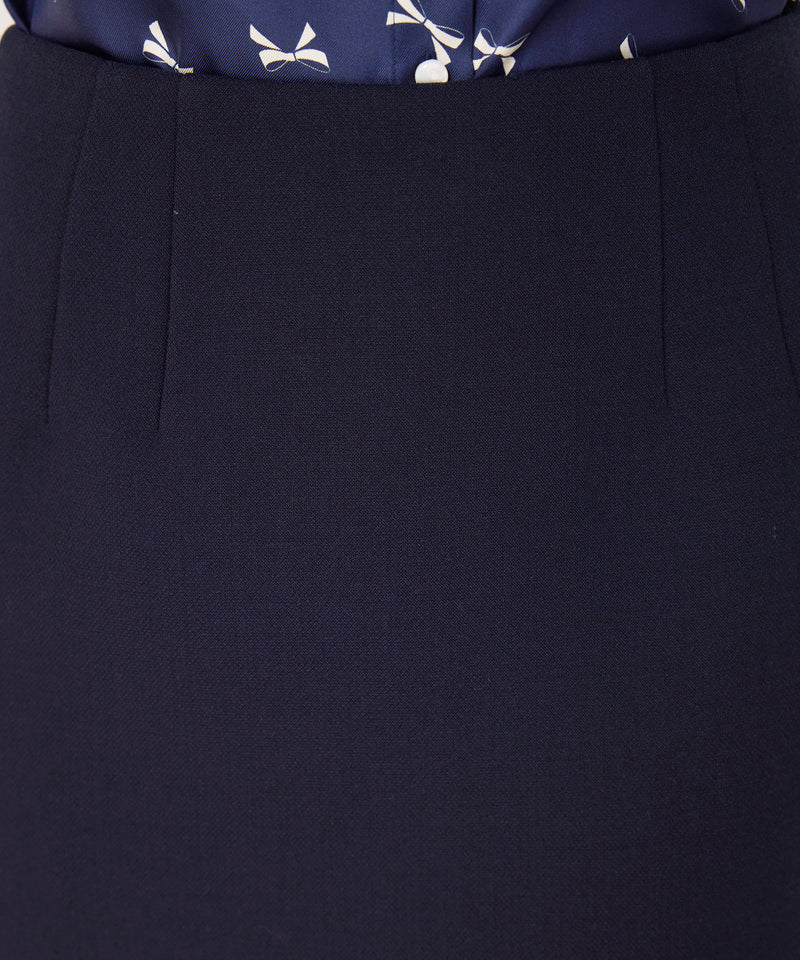 Machka Midi Skirt With Slit Navy