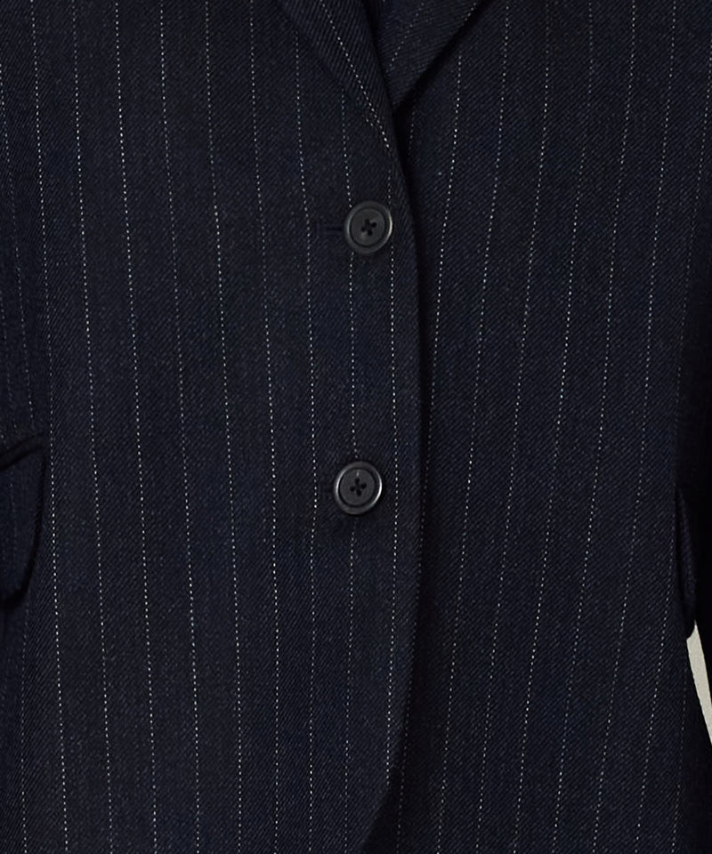 Machka Denim-Mix Wool Jacket Navy