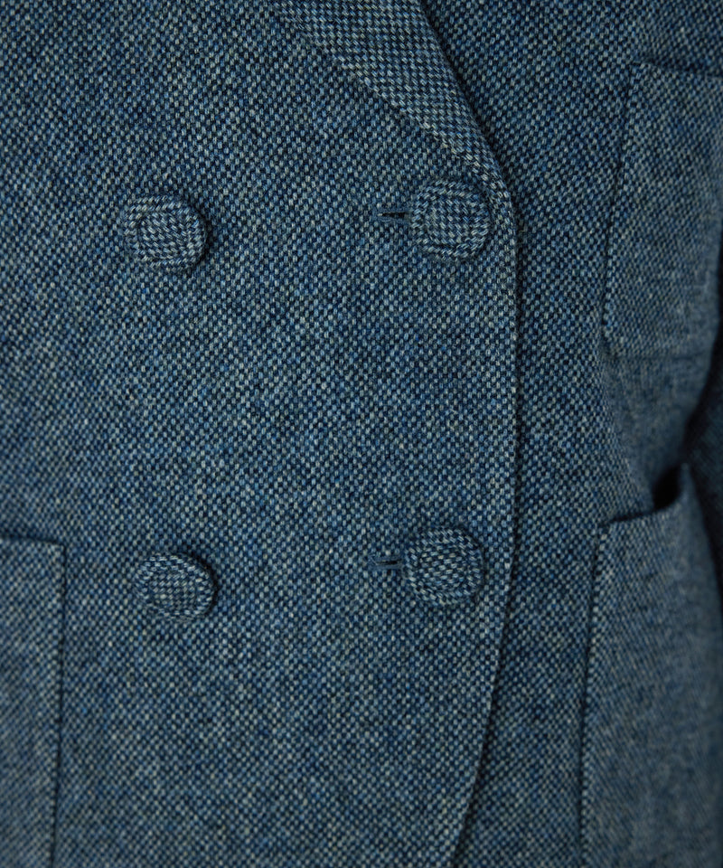 Machka Wool Blazer With Mixed Pockets Blue