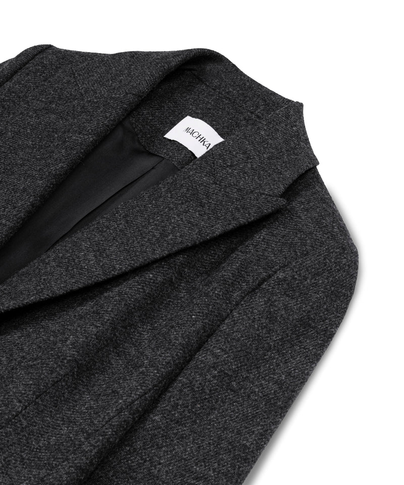 Machka Wool Blazer With Shoulder Pads Anthracite