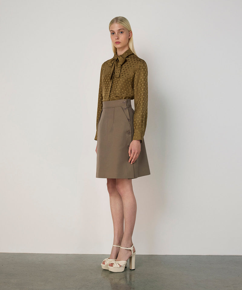 Machka Star Jacquard Blouse Light Green
