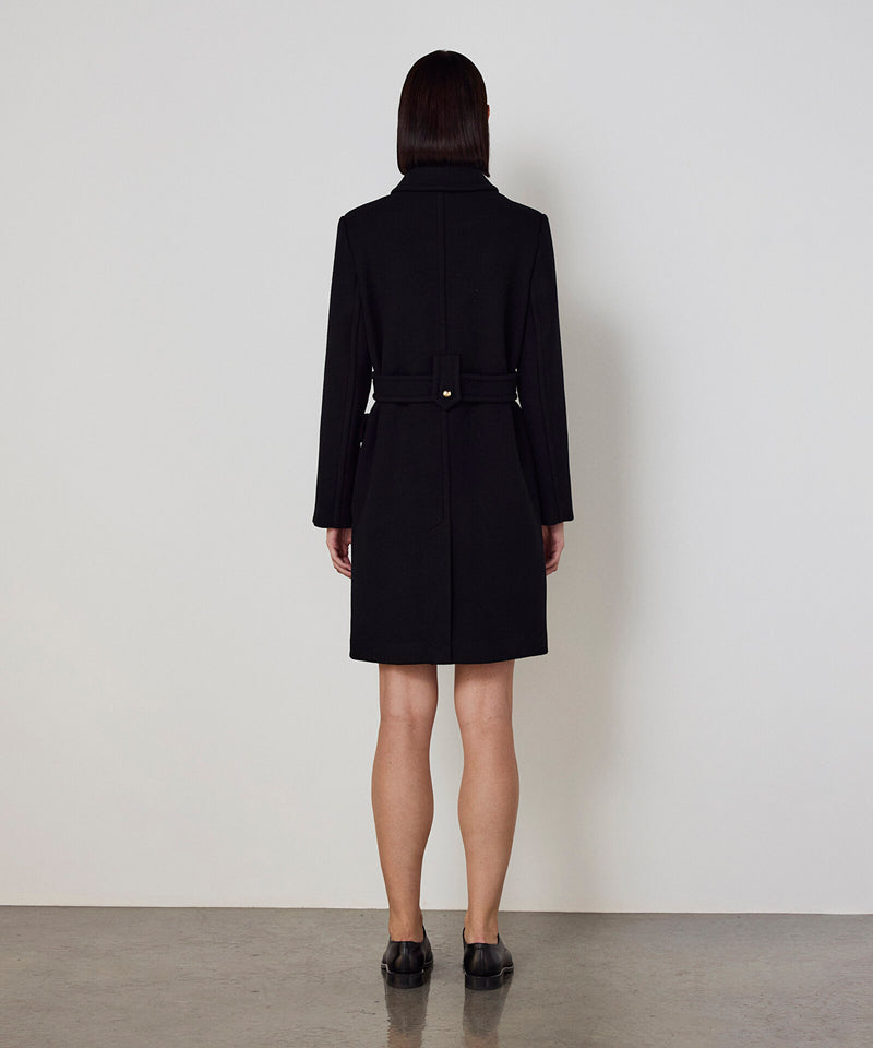 Machka Belted Coat With Large Pockets Black