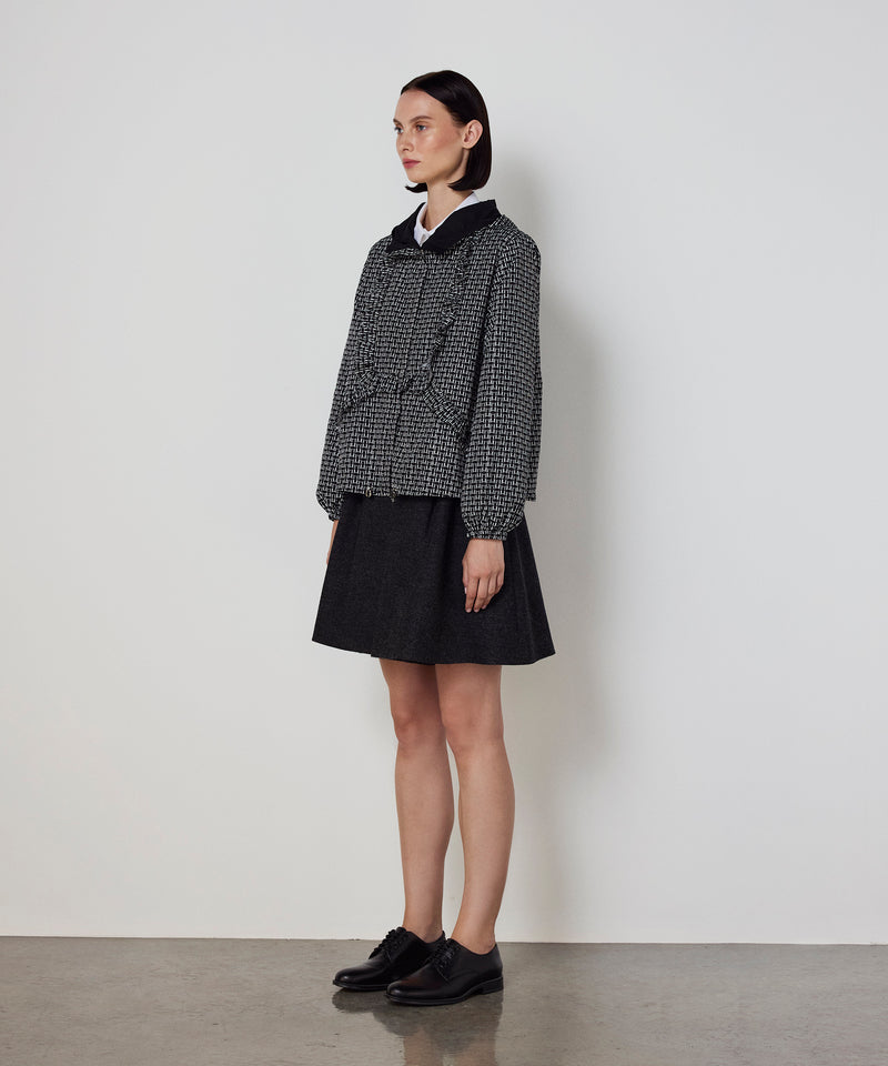 Machka Monogram Print Jacket Black