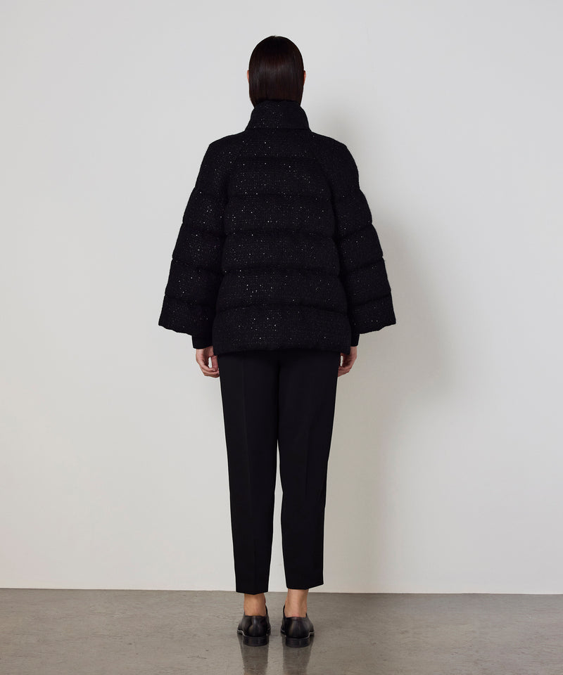 Machka Quilted Jacket With Sequins Black