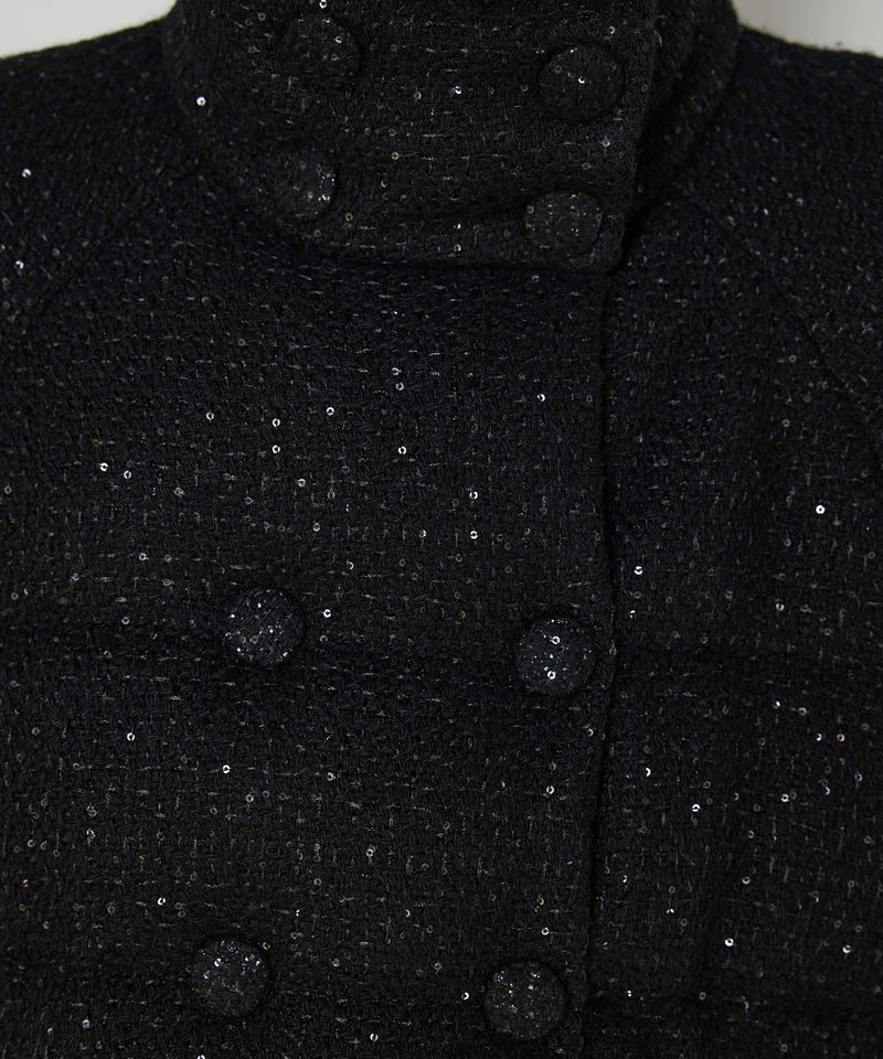 Machka Quilted Jacket With Sequins Black