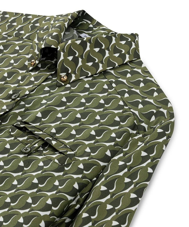 Machka Patterned Silk Shirt Green