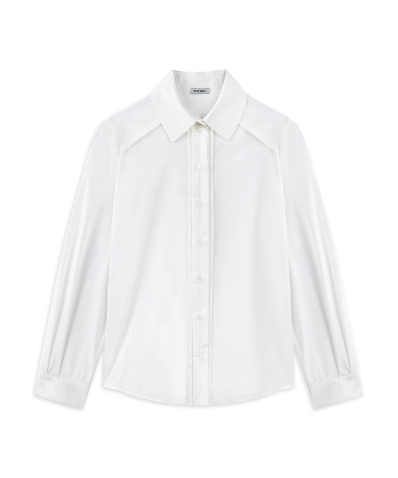 Machka Ribbed Poplin Shirt White