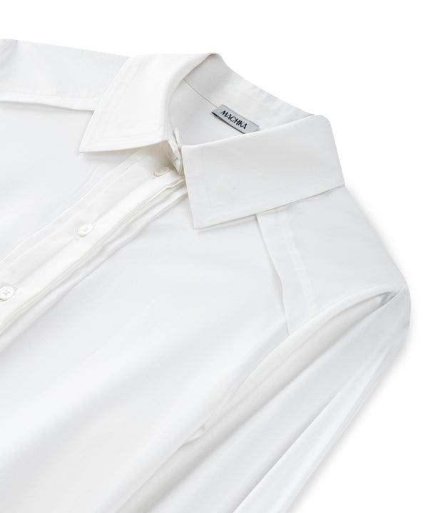Machka Ribbed Poplin Shirt White