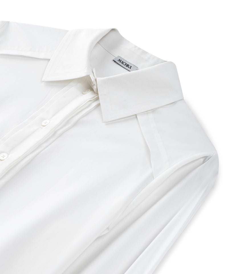 Machka Ribbed Poplin Shirt White